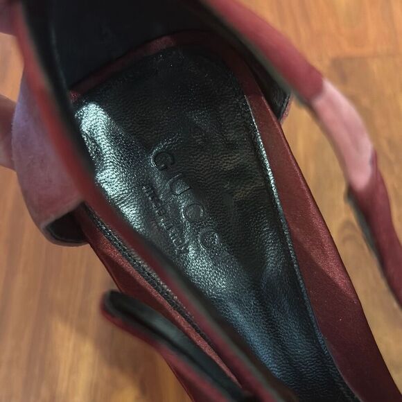 Gucci pink and burgundy stiletto heels handle size 7.5 - Picture 3 of 7